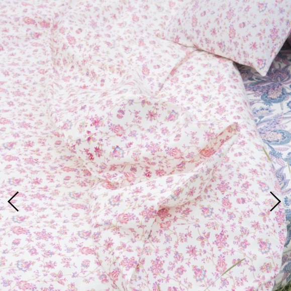 Floral cotton twin duvet cover + sham by Louise Misha - Picture 1 of 7